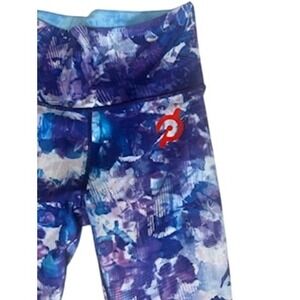 Peloton Womens High Waisted Floral Print Activewear Leggings Logo